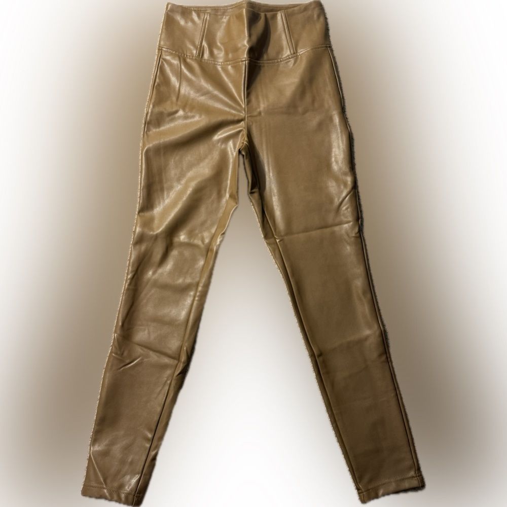 Laundry leather leggings in Caramel color